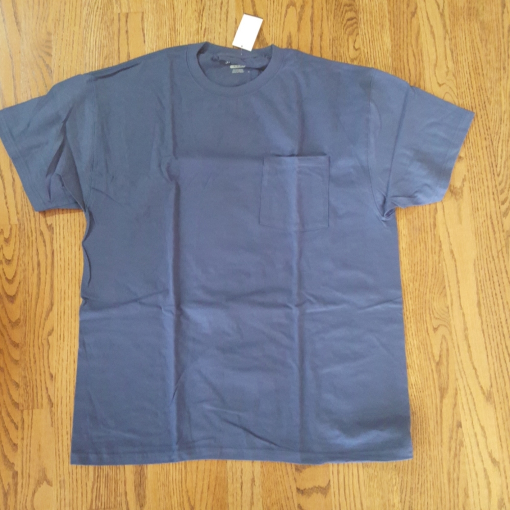 Spalding men's t-shirt 100% cotton blue w/ pocke